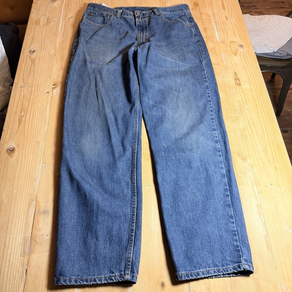 Levis 550 Mens‎ Jeans 36x32 Relaxed Fit Tapered Leg Blue Denim Classic Casual